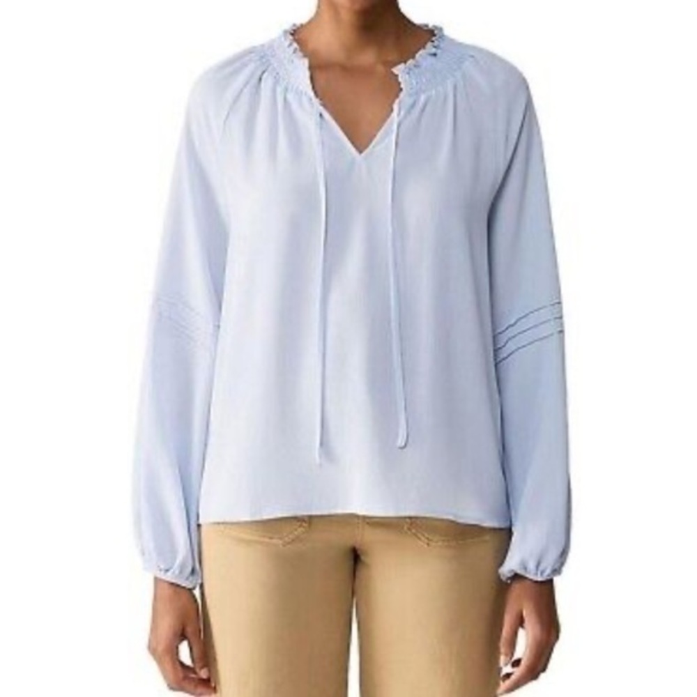 Social standard by Sanctuary peasant tie neck long sleeve blouse